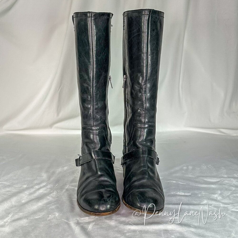 UGG Australia Channing LeatherTall Riding Boots Size 9 Black - Picture 3 of 14